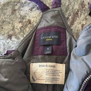 Lands’ End Kids Squall Waterproof Insulated Iron Knee Snow Bibs